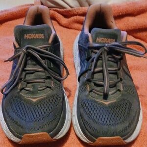 Hoka Men's Green and Brown Athletic Shoes